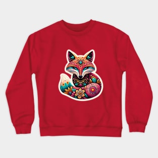 Boho Fox Design, Cottagecore Crewneck Sweatshirt